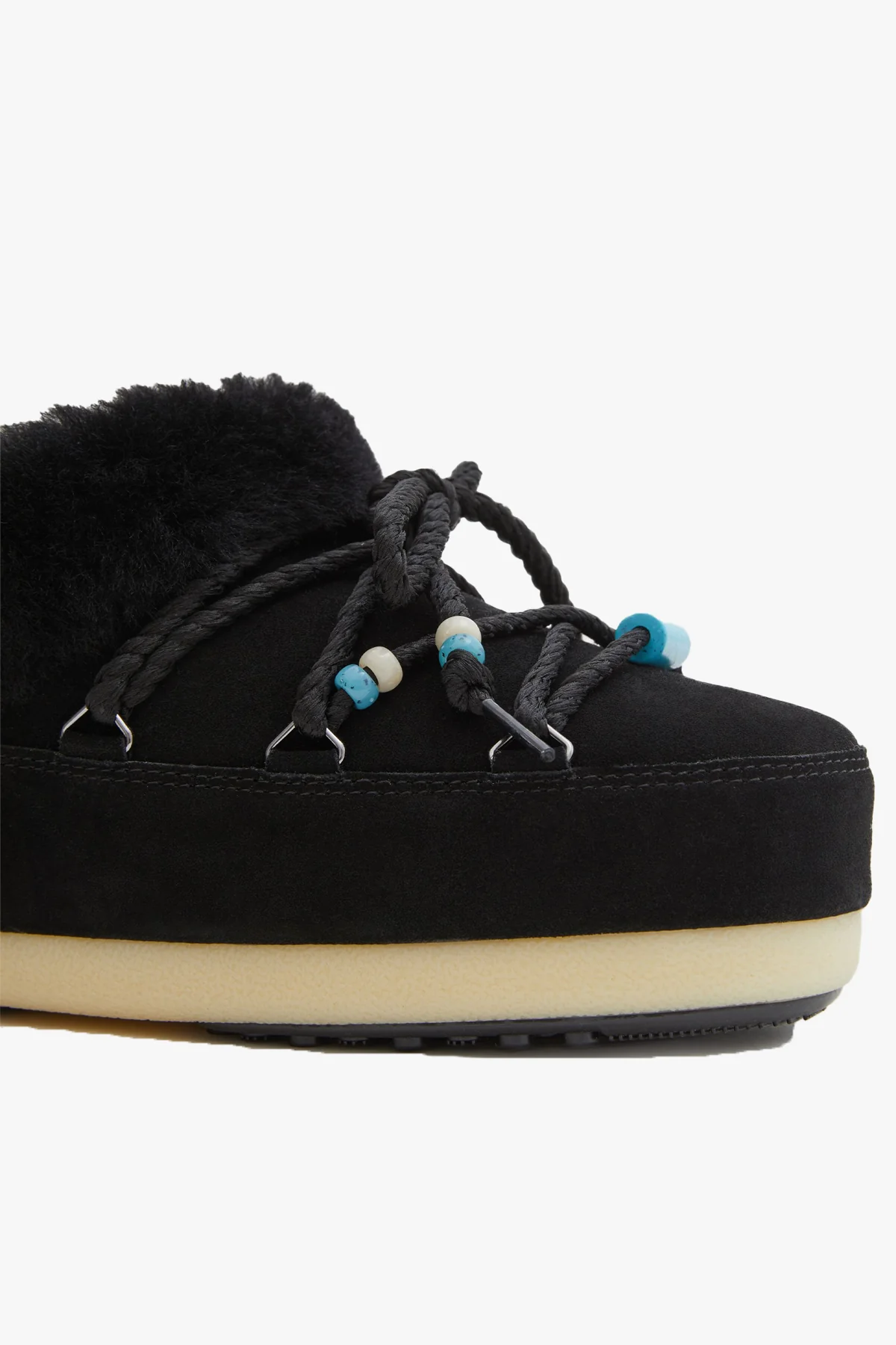 Suede Beads Black Mules - Image 4