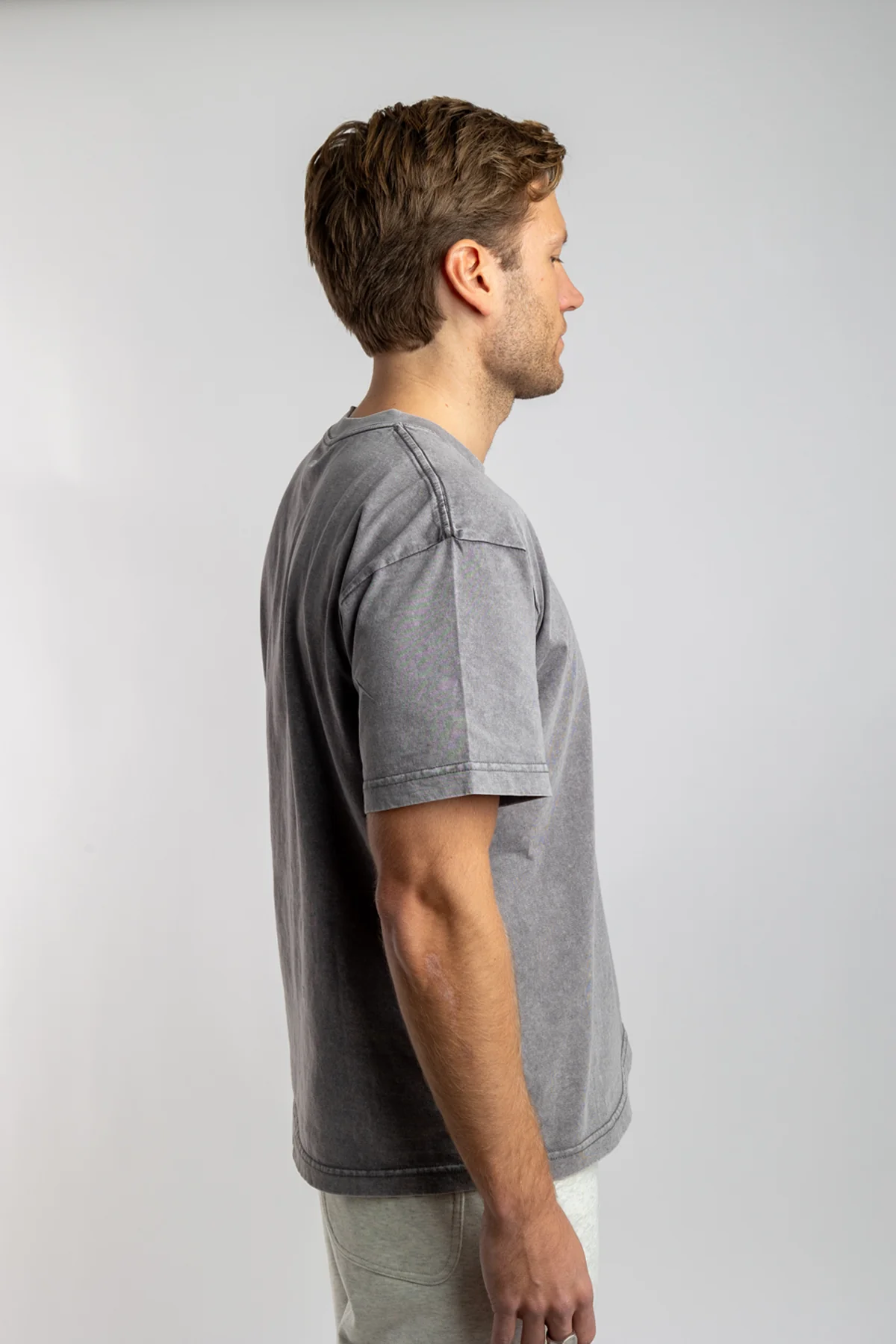 Men's Washed Grey T-Shirt - Image 4