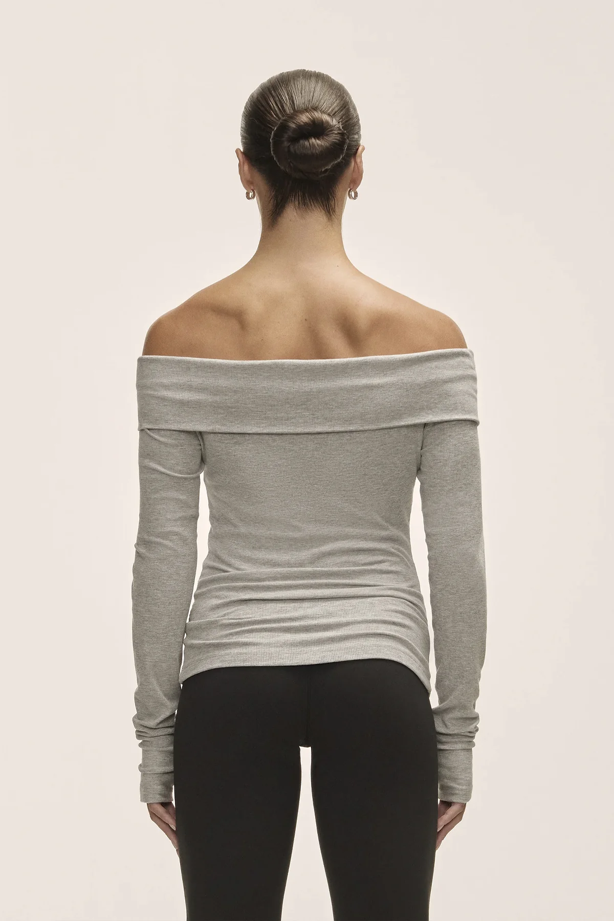 Off Shoulder Rib Longsleeve - Image 4