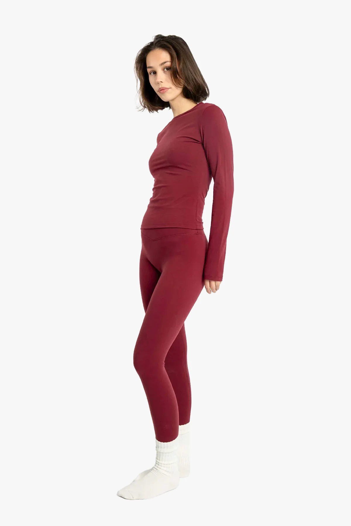 Base tights Burgundy - Image 2