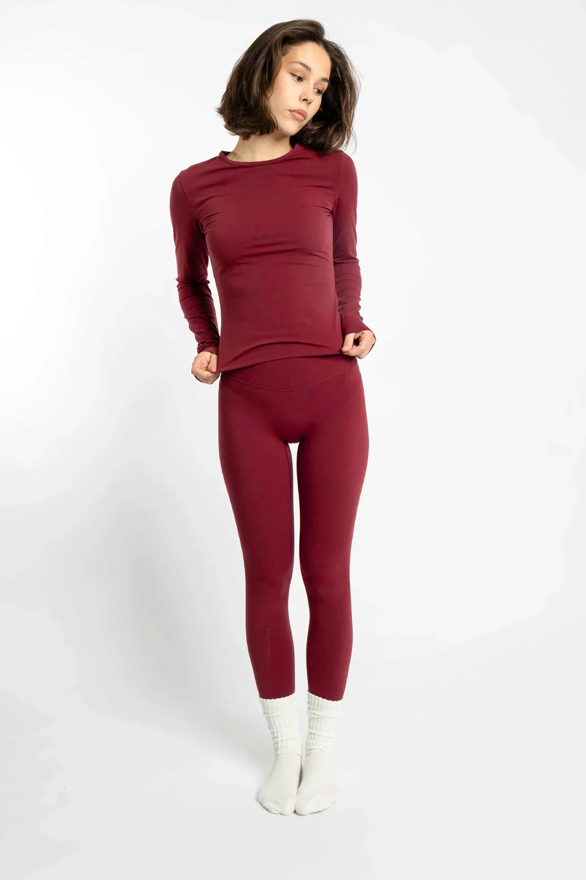 Base tights Burgundy - Image 4