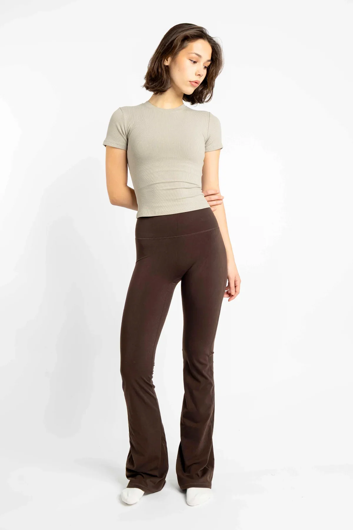 Flare tights Brown - Image 3