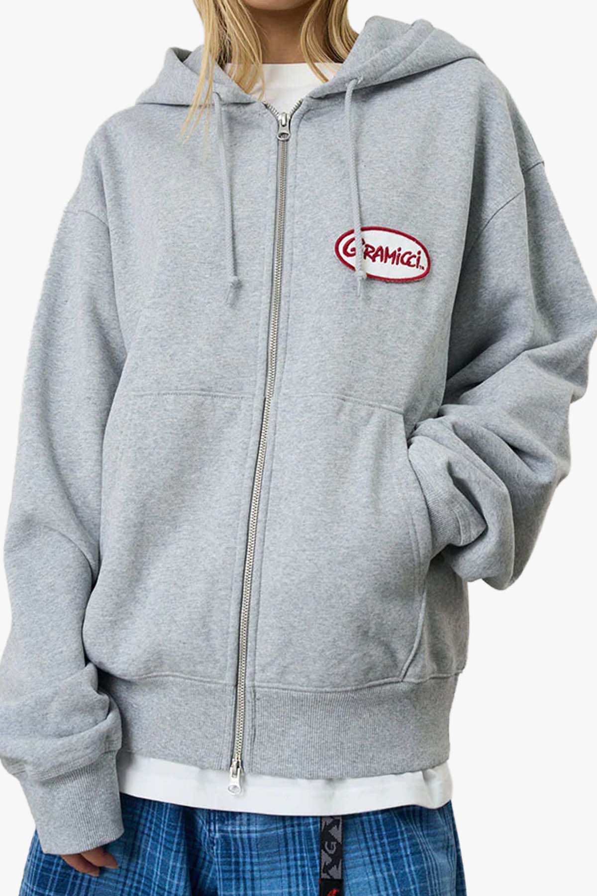 OVAL PATCH ZIP HOODED SWEATSHIRT - Image 2