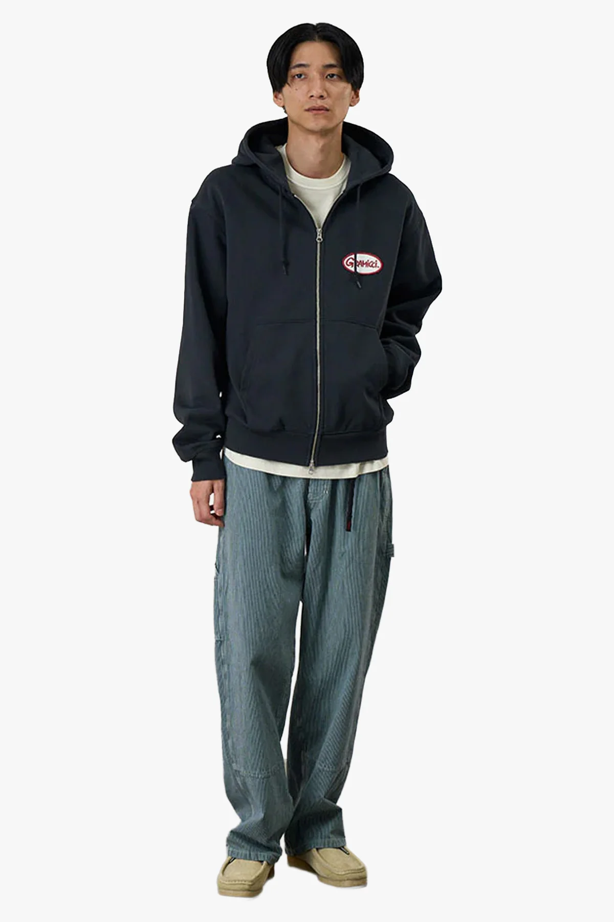 OVAL PATCH ZIP HOODED SWEATSHIRT - Image 4