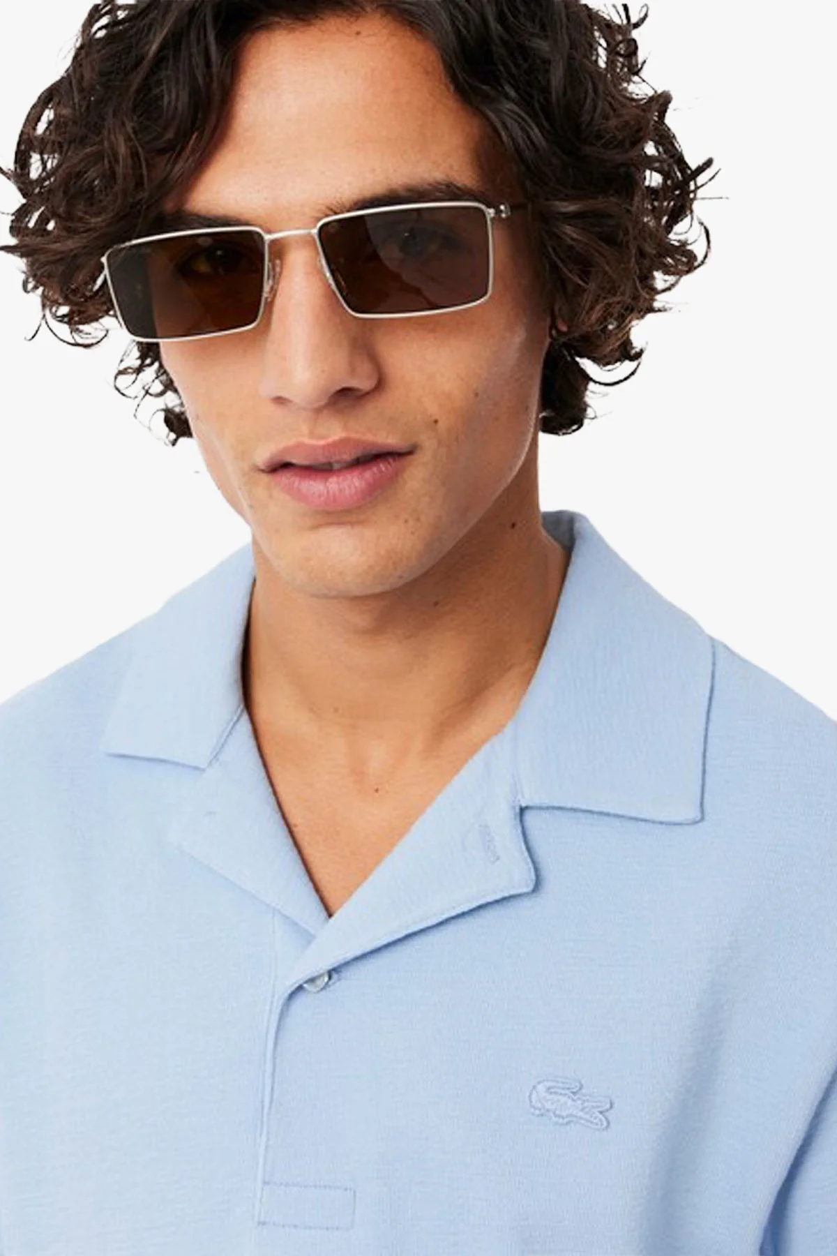 CLASSIC FIT TEXTURED JERSEY OPEN NECK POLO - Image 3