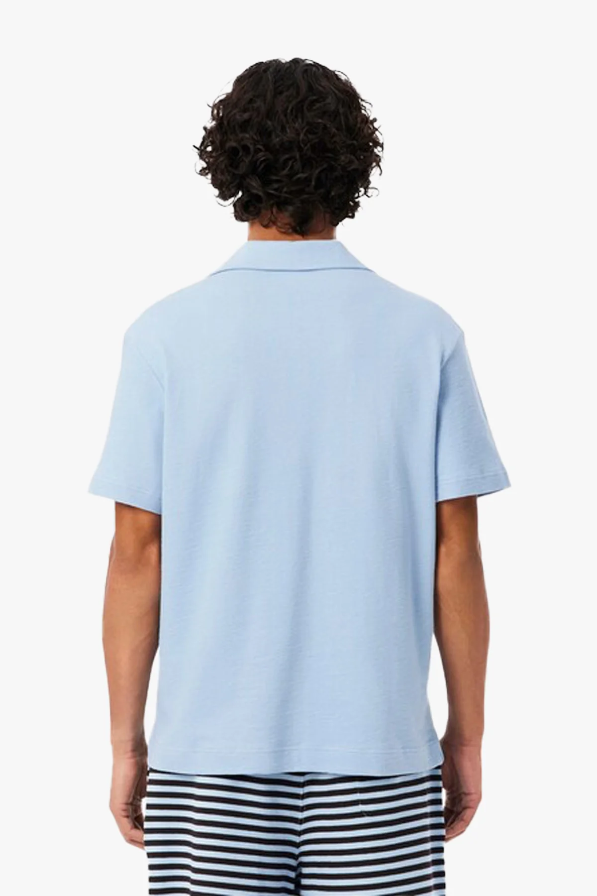 CLASSIC FIT TEXTURED JERSEY OPEN NECK POLO - Image 4