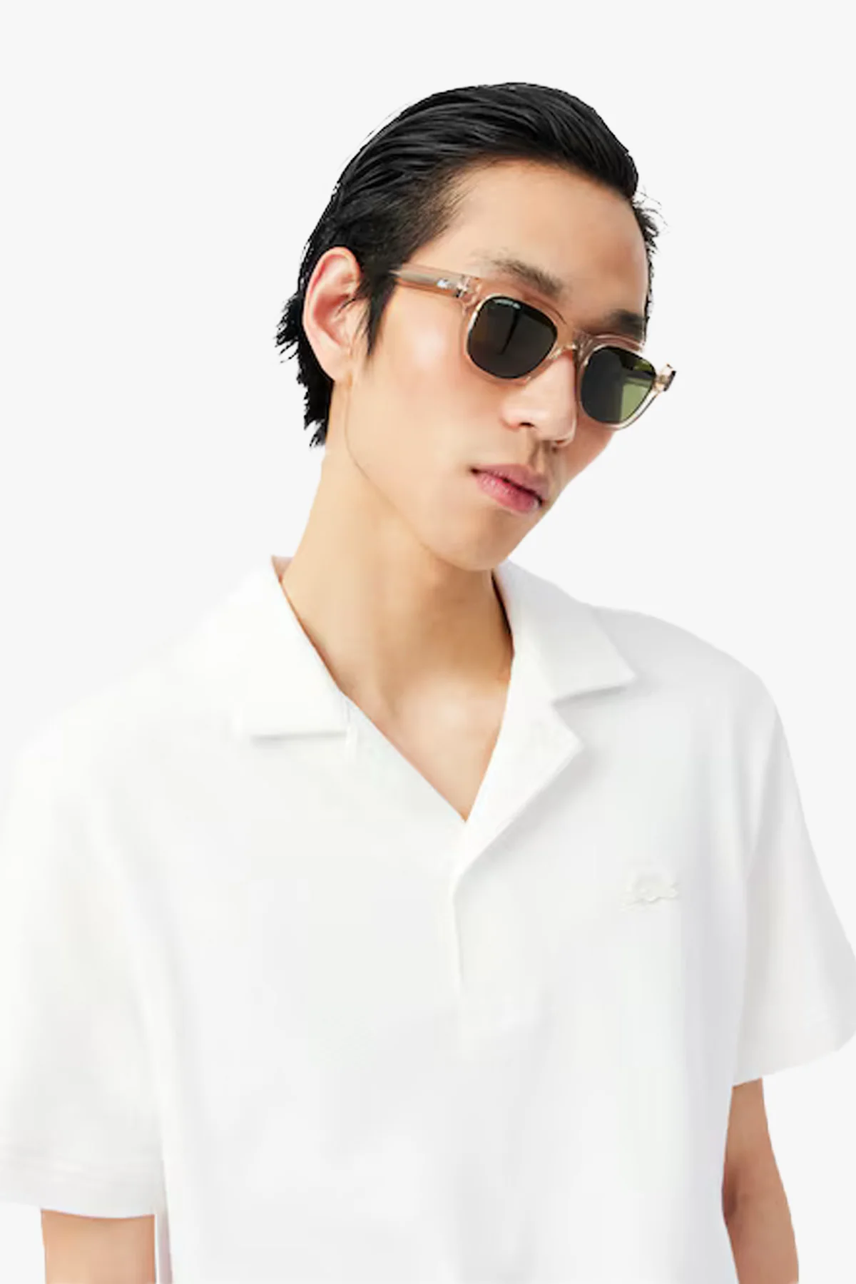CLASSIC FIT TEXTURED JERSEY OPEN NECK POLO - Image 3