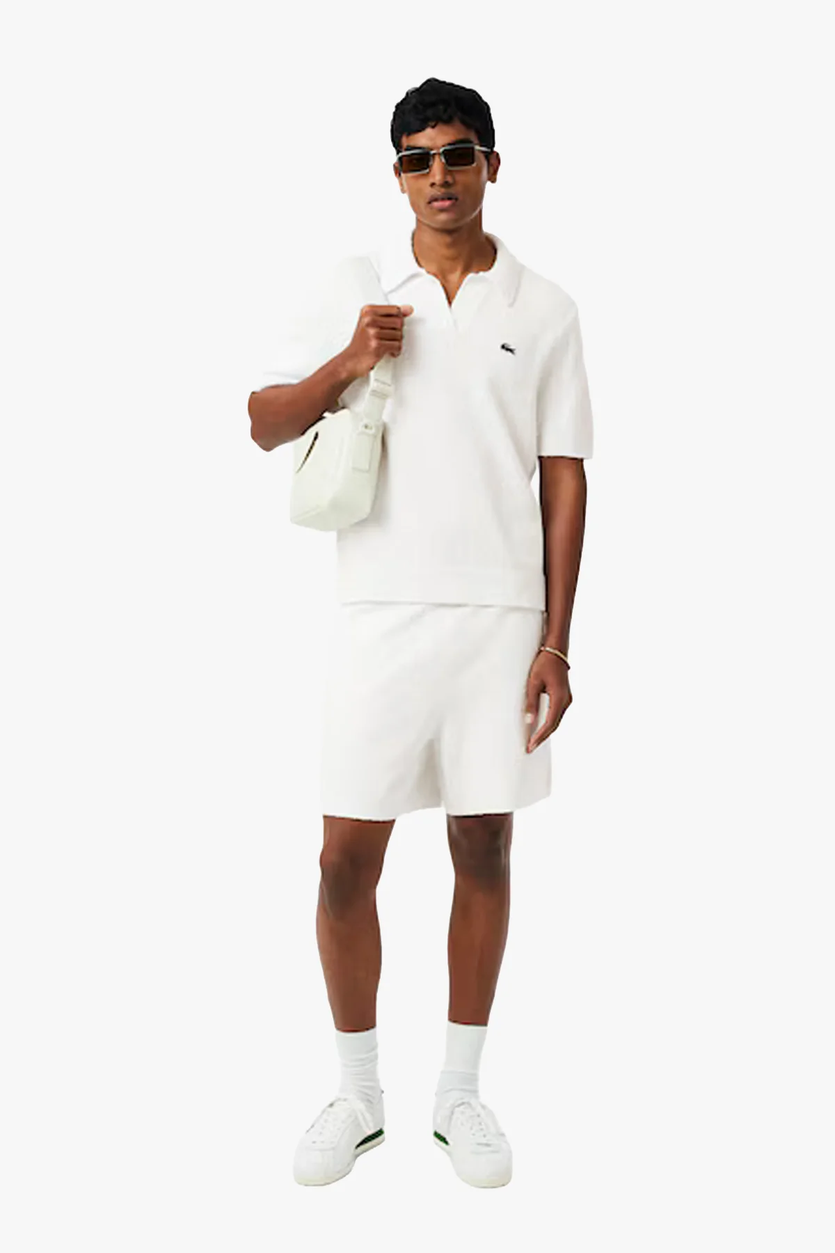 RELAXED FIT COTTON BLEND BOUCLÉ KNIT SHORTS - Image 4