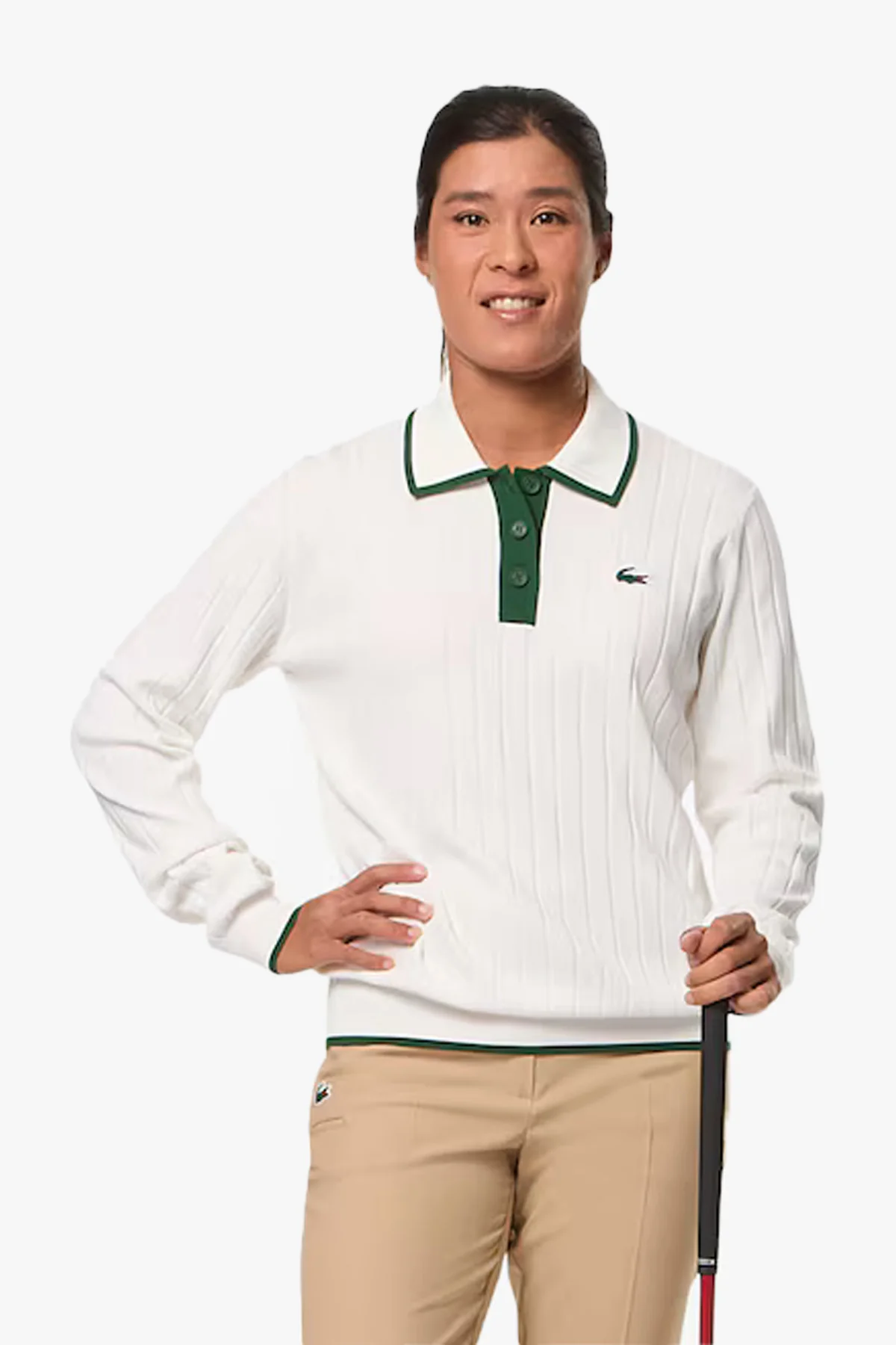 POLO COLLAR STRETCH GOLF SWEATER - Image 2