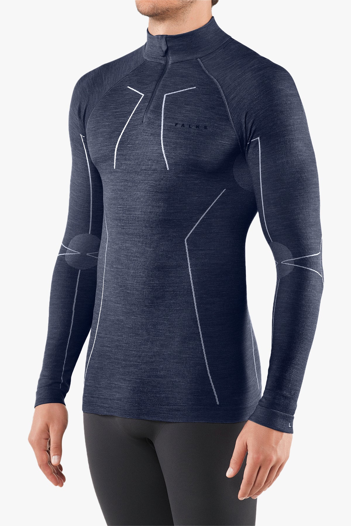 Men Wool-Tech Zip Shirt Space Blue - Image 2
