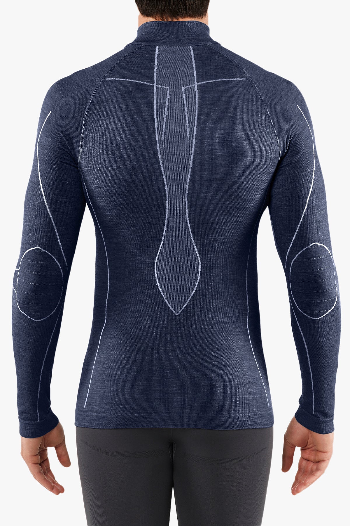 Men Wool-Tech Zip Shirt Space Blue - Image 3