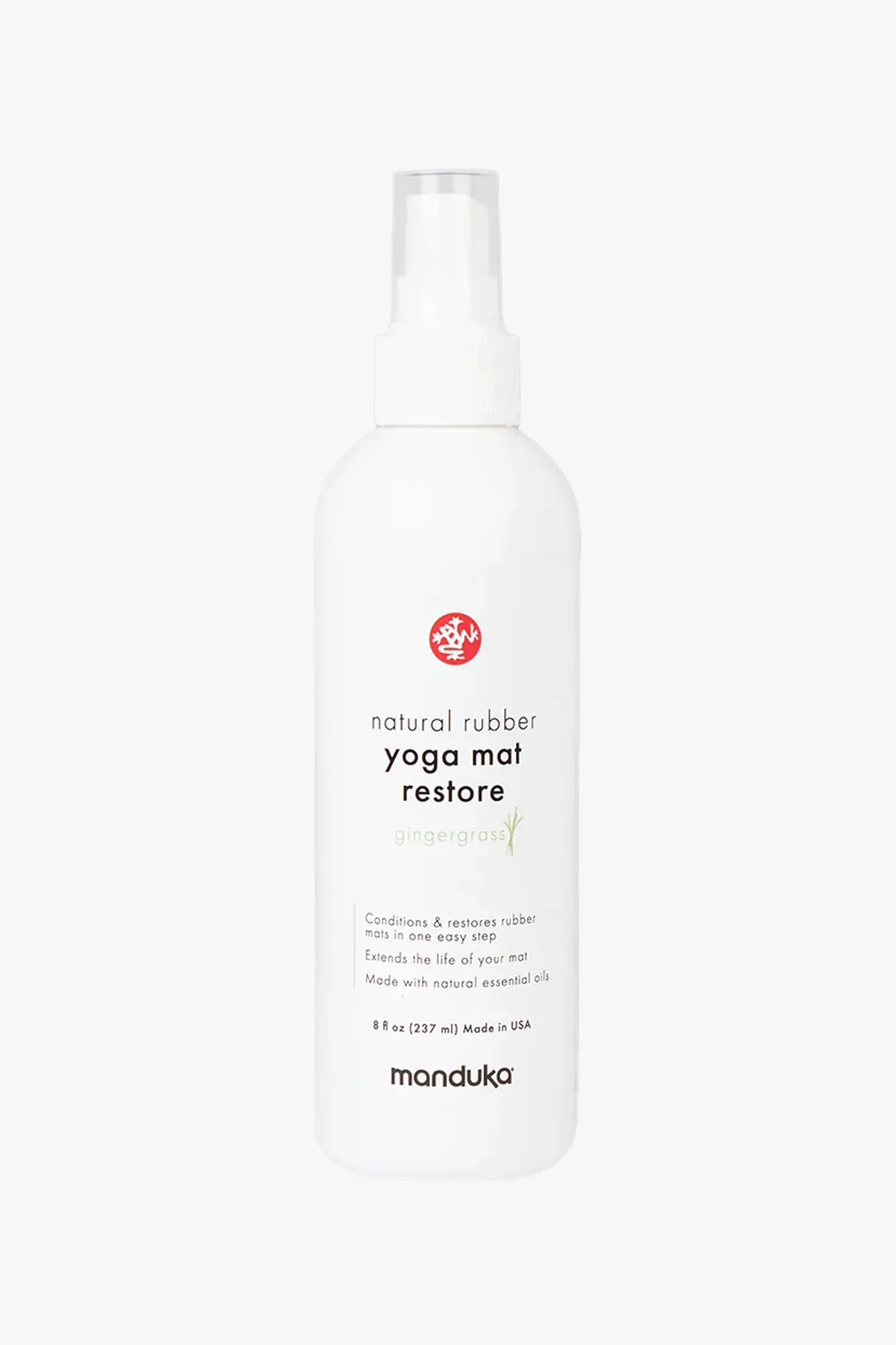 Natural Rubber Yoga Mat Restore - Gingergrass 8 oz