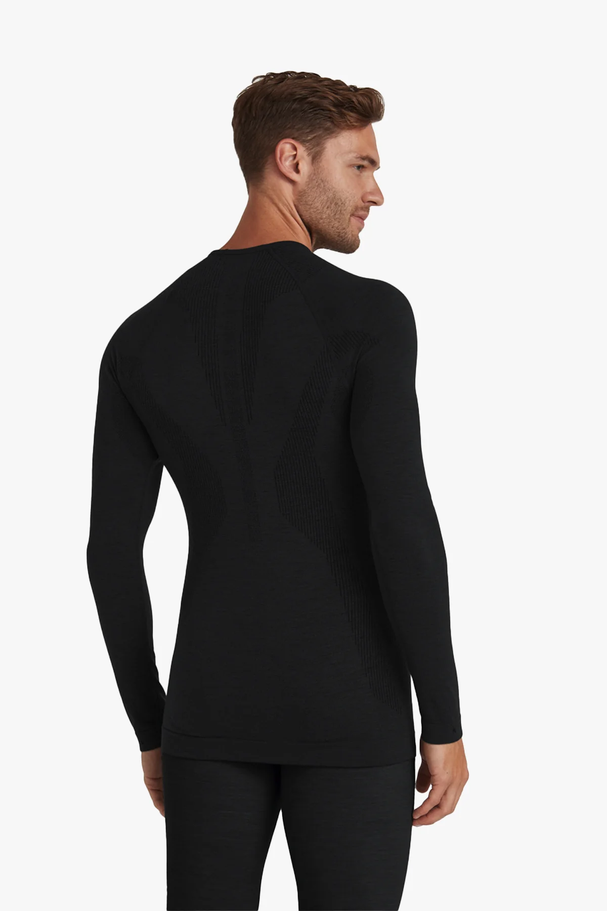 Men Long sleeve shirt Wool-Tech Black - Image 2