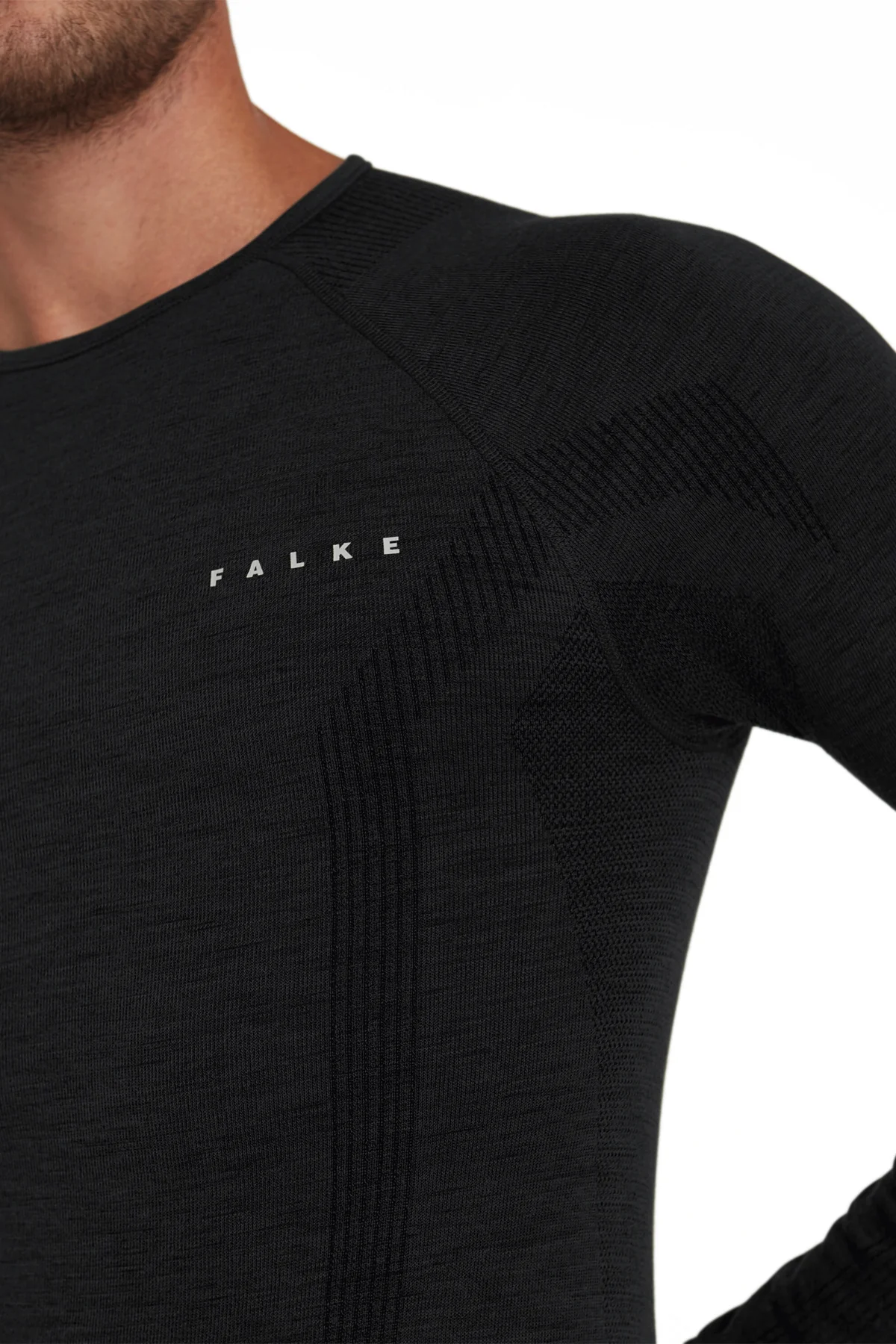 Men Long sleeve shirt Wool-Tech Black - Image 3
