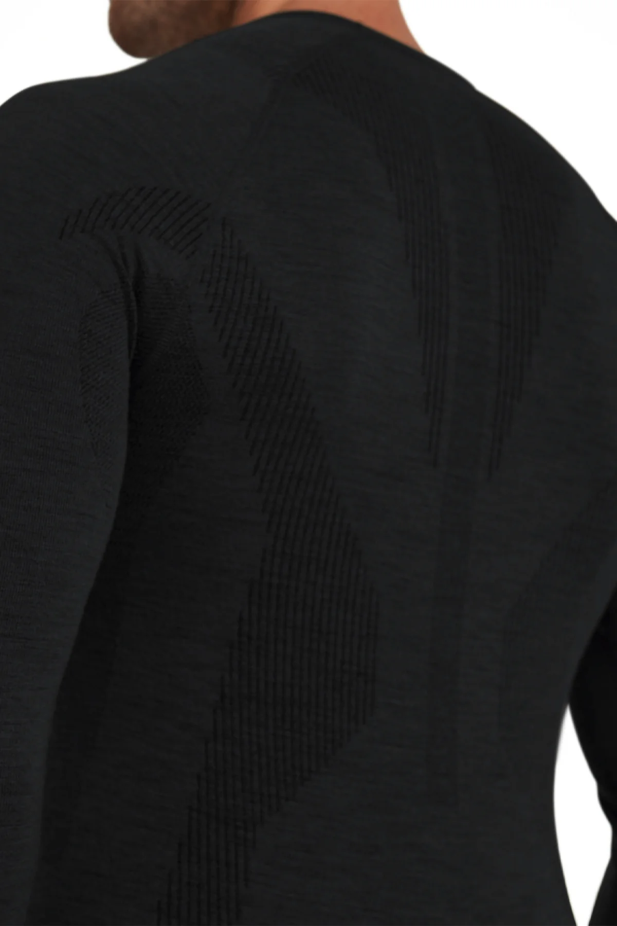 Men Long sleeve shirt Wool-Tech Black - Image 4