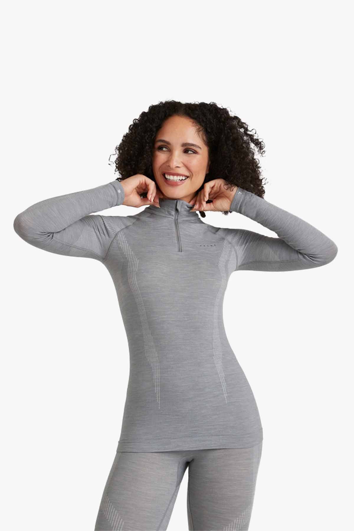 Women long sleeve Half-Zip Wool-Tech - Image 3