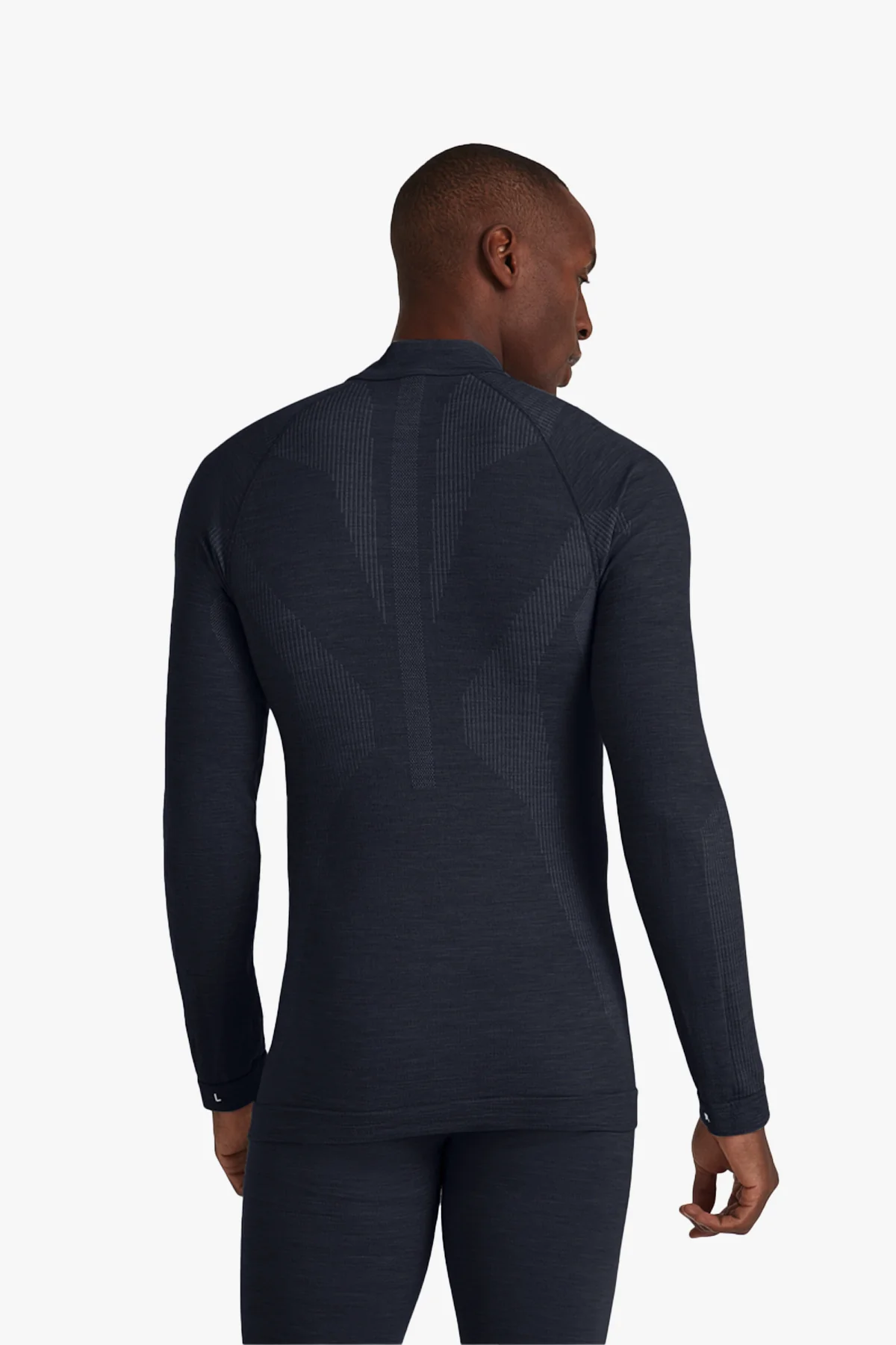 Men Long sleeve Half-Zip Wool-Tech Space Blue - Image 3