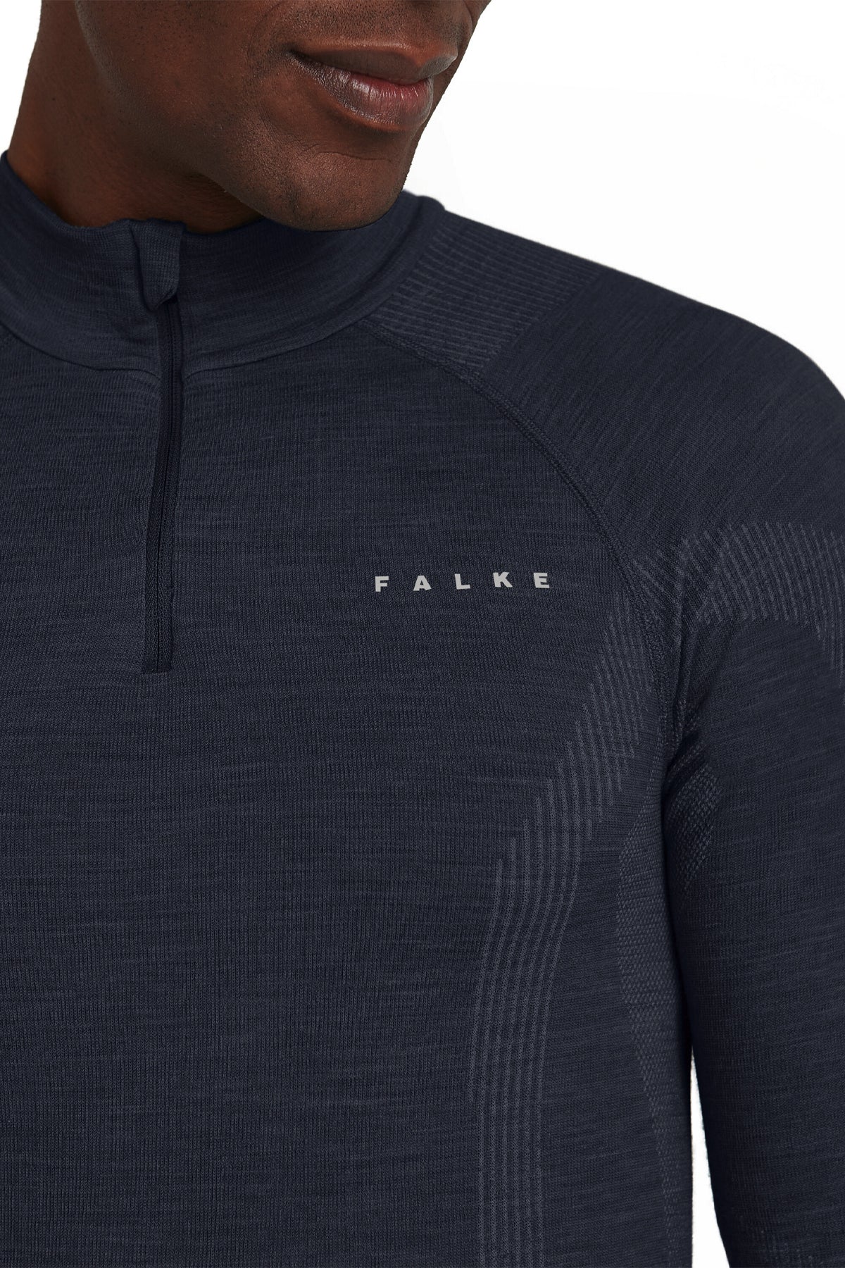 Men Long sleeve Half-Zip Wool-Tech Space Blue - Image 4